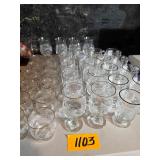 Set of Ornate Gold Rimmed Glassware For The Holidays - 3 Different Styles