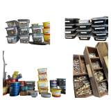 All Contents on Shelf Large Amount of Nuts and Bolts