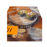 2 Anchor Hocking Casserole Dishes in Wire Baskets  NIB