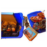 Tub of Fall Decor - Floral , Pumpkins etc.