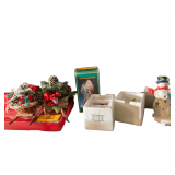 2 Floral Sleighs CandleTree 2 Christmas Ornaments