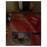Toscany Victoria 2 Piece Relish and Dip Set with a Pedestal Cake Plate with Dome - NIB