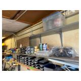 All Contents on Shelf Large Amount of Nuts and Bolts