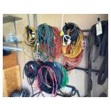 Approxametly 8 Extension Cords , RG11 ,and Electrical Wire