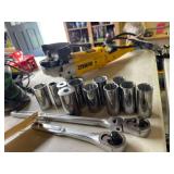 2 Craftsman Wratches and 10 Deep Well Sockets