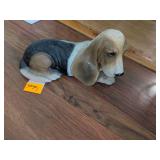 Tri-color Basset Hound Puppy Figurine
