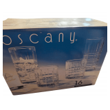 16 Toscany Glass Beverage Set 8 Glasses 10.5 Oz
