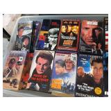 Tote of Various VHS Tapes