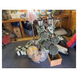 Various Christmas Decor - Baskets - Floor Lamp