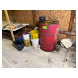 50 Gal. Drum 5 Buckets of old Led Tire Weights