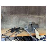 3.5" Bench Vise and 3 (4") C Clamps