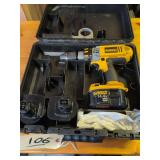 DEWALT 14.4V XRP Cordless Drill/Driver w 2 Batteries