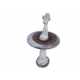 5 Pc Concrete Bird Bath - Approx. 4 1/2