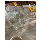 Clear Glass Candy Dish with Metal Scroll Legs, 4" Crystal Vase