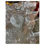 6 of 8 Pieces of Anchor Hocking Canfle Holders, Vases, Candle Holders
