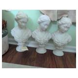 Chalkware Reproduction in the Style of 19th-century French Sculpture, Decorative Concrete Pineapple Resting on a Pedestal Base.