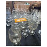 16 Clear Soda Lime Glasses 6" Tall