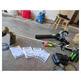 Lightly Used Ego Yard System - Cordless Blower 530CFM - 15IN. String Trimmer - 56V Battery - 56 V Charger