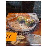 2 Anchor Hocking Casserole Dishes in Wire Baskets  NIB
