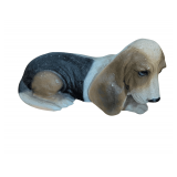 Tri-color Basset Hound Puppy Figurine