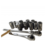 2 Craftsman Wratches and 10 Deep Well Sockets