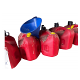 5 Plastic 1 Gallon Gas Bottles