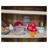 Shelf of Various Glassware