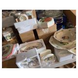 Avon NIB Sweet Country Harvest Set - Salt and Pepper, Napkin Holder, 4 Wall Molds , 4 - 3 piece Place Settings, Small Canister and 2 Trivits