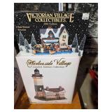 Harborside Village Limited Edition Porcelain Lighthouse - Victorian Village Porcelain Sea Shanty Restaurant 2001