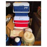 Lot of Coolers and Beverage Coolers