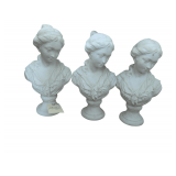 Chalkware Reproduction in the Style of 19th-century French Sculpture, Decorative Concrete Pineapple Resting on a Pedestal Base.