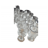 Set of Ornate Gold Rimmed Glassware For The Holidays - 3 Different Styles