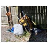 3 Tarps True Temper Wheel Barrel 4 Foot Floral Piece of Yard Art