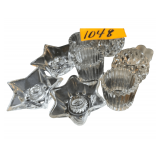 9 Candle Holders by Anchor Hocking