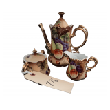 Lefton China Coffee Pot - Cream and Sugar Bowl