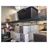 Contents of 2 Shelves - New in Box Glassware / Stemware - Drink Dispensers