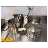 Stainless Steel Cookware - Stock Pots (8.3Qt) & Shallow Pans