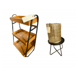3 End tables with a Wire Basket