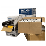 2 Cases of Gloves Boxes of Adding Machine Rolls