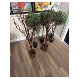 Faux Tree Assortment Approximately 4’H.