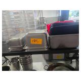 Various Sized Stainless Bins and Lids