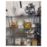 Contents of Shelf - Portion Cups - Paper Products - Food Wrap - Plastic Cups - Etc.