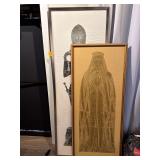 Brass Rubbing Print 66”H. Xx26”W. Midevil Knight Print 7’H. X26.5”W.