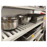 8 Stainless Steel Steamer Pans 21'x 13' x 3', with Bowls 11'