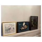 3 Pieces of Asian PaintingsFirst is 17.5' x 23 Second 22' x 16' last is 16' x 16'