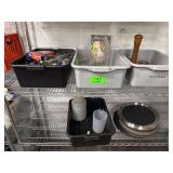 Contents of Totes - Utensils - Pepper Mill - Trays