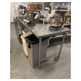 Stainless Steel Prep Table Portable on Wheels 55' x 30' x 36'