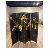 Asian Style 4Panel Room Divider Approximately 6’H. 70”W.