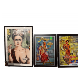 3 Framed/Matted Philipppineo Style Art Prints 40x26 32x23