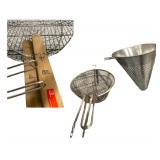 8 Fryer Whisk and a Pasta Strainer